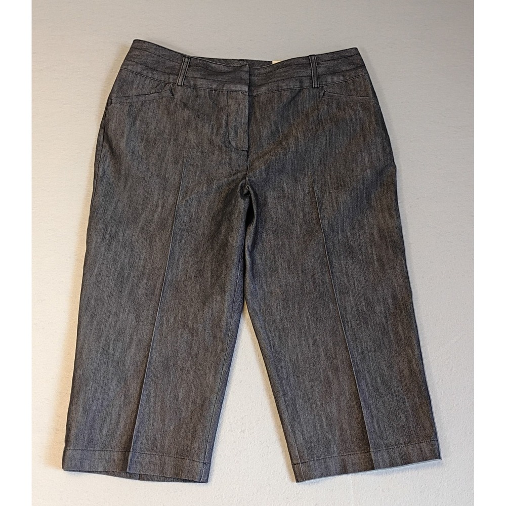 Cato Est 1946 Womens Classic Capris Size 12 Charcoal Grey‎ Business Casual